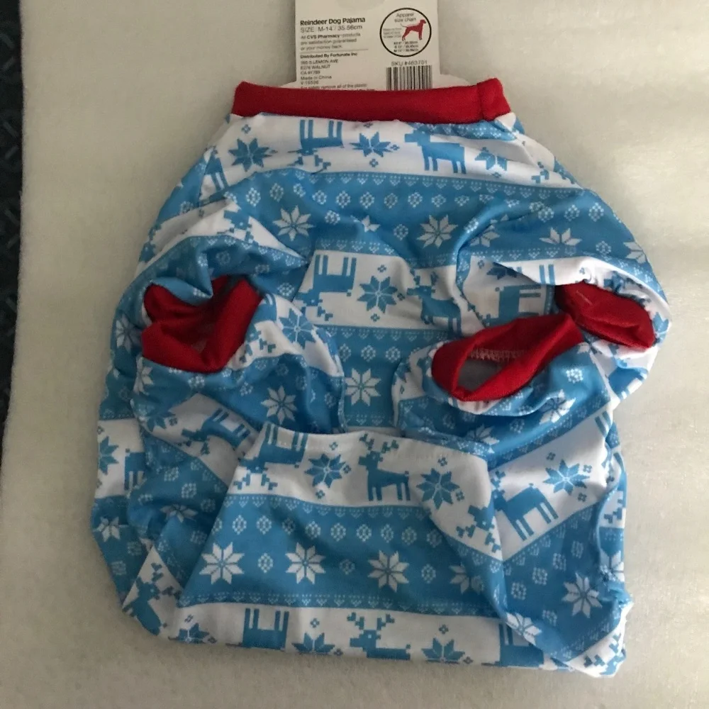 Pet Central Reindeer Dog Pajama NEW For sale Size M-14”/35.56cm